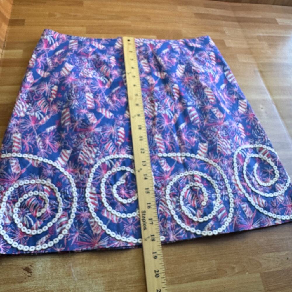 Lilly Pulitzer "Fire Cracker" skirt size 8 - Picture 3 of 9